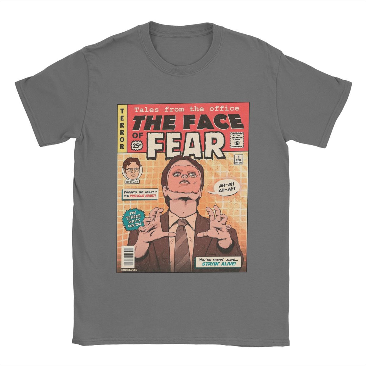 Dwight The Face of Fear Cotton T-Shirt