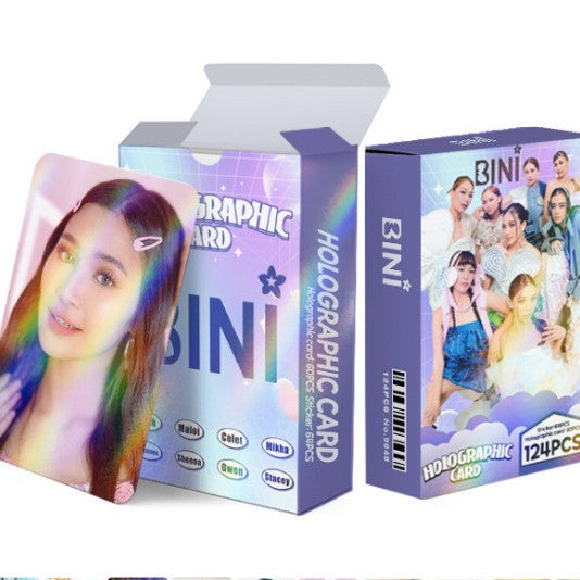 124pcs KPOP Holographic Cards