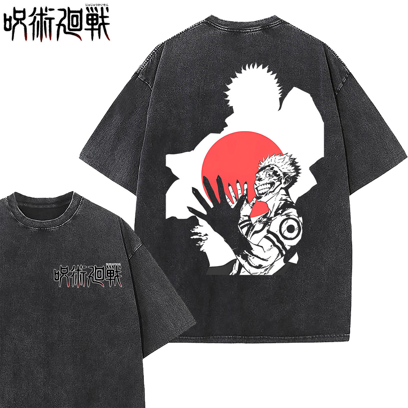 Retro Anime Washed Loose Cotton T-Shirt