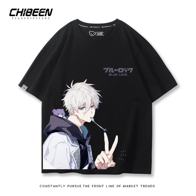 Unisex Anime Print Short-sleeved T-shirt