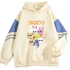 Cute Girls SKZ Doll Print Loose Hoodie