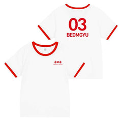 Casual Kpop Letter Short-sleeved Cotton T-shirt