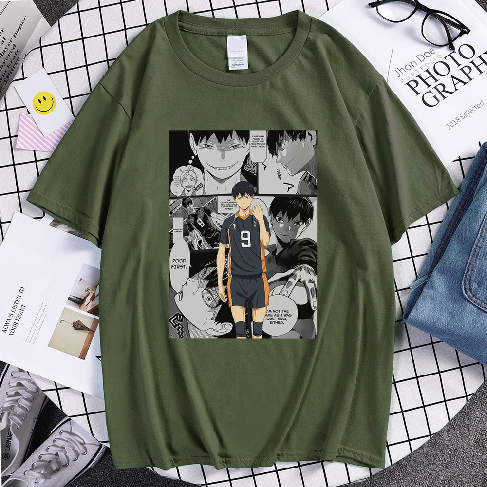 Unisex Anime Graphic Printed Loose Summer T-Shirt