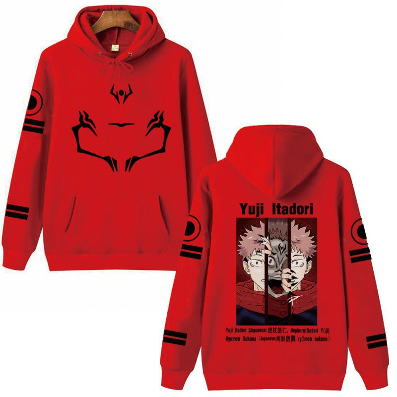 Unisex Anime Gojo Print Loose Hoodie