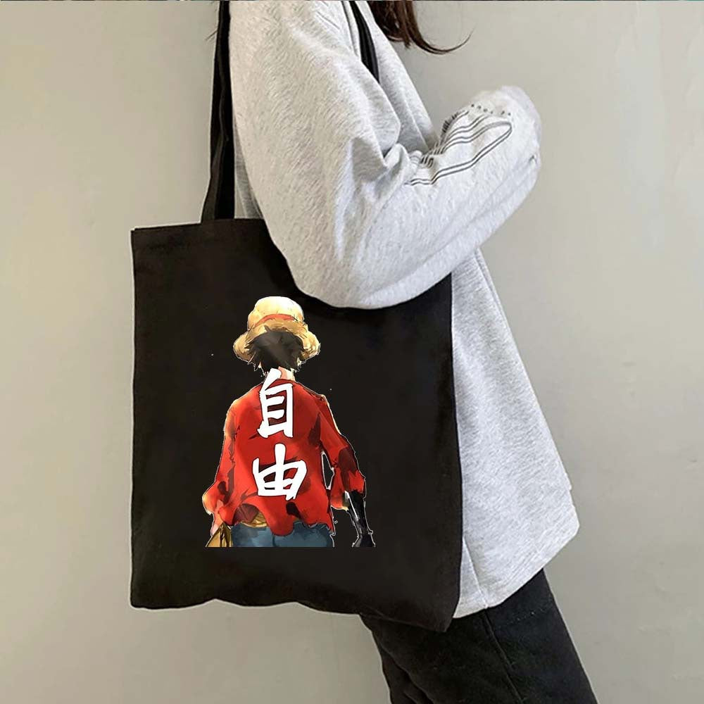 Casual Luffy Printed Canvas Shoulder Bag