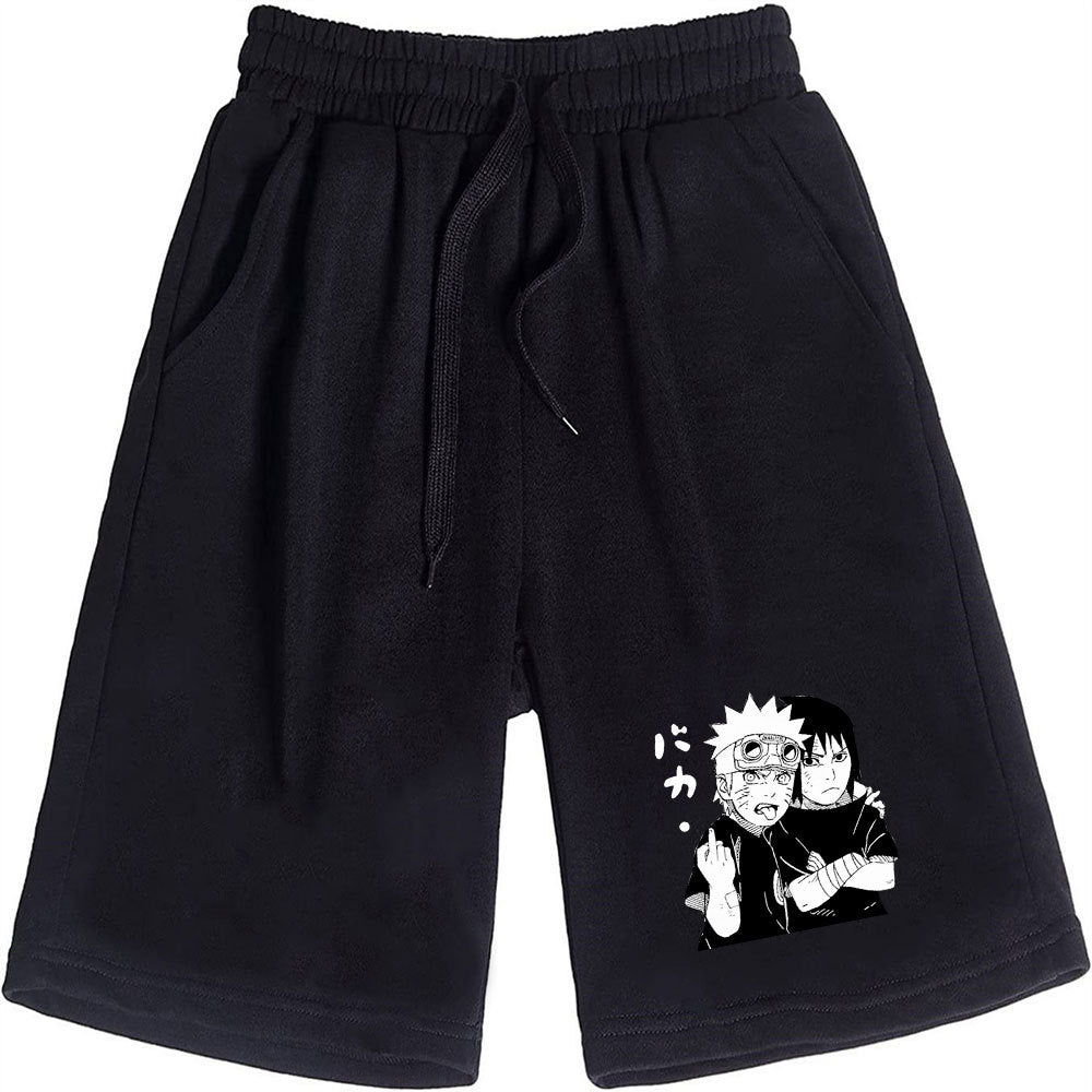 Casual Men's Anime Print Loose Sports Shorts