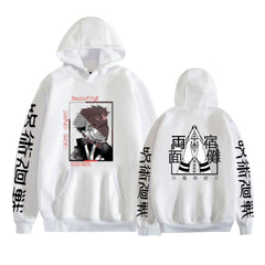 Casual Anime Print Loose Pullover Hoodie