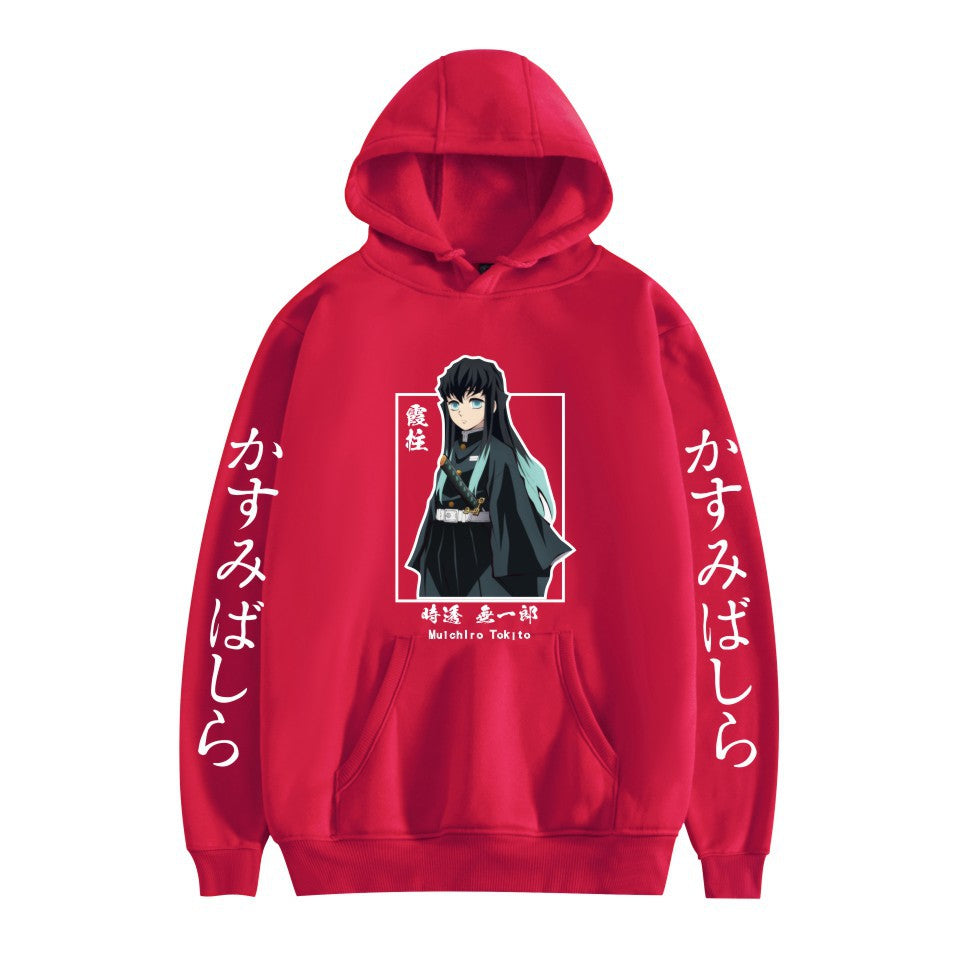 Unisex Anime Print Casual Pullover Hoodie