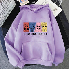 Casual Anime Bocchi Women's Loose Hoodie