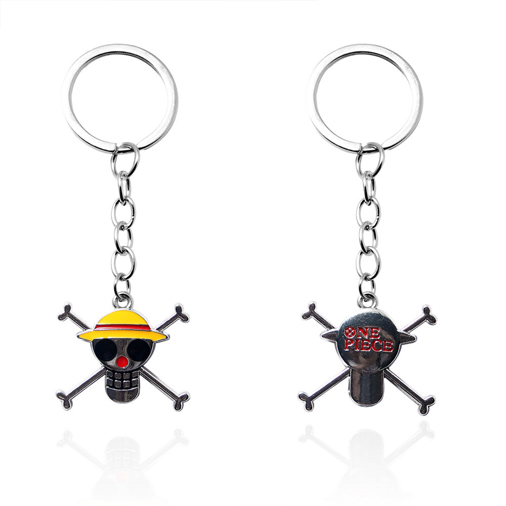 Anime Straw Hat Luffy Necklace Keychain Pendant