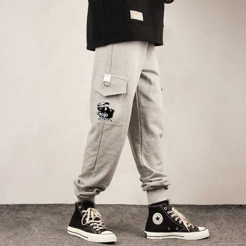 Unisex Anime Logo Sports Casual Pants