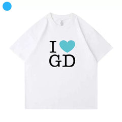 I LOVE GD Printed Short Sleeve T-Shirt