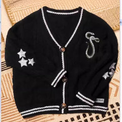 Women's Snake Single-breasted Cardigan Sweater