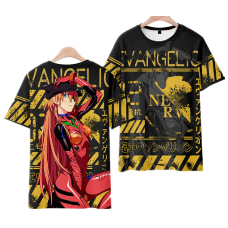 Cool Anime Eva Cosplay Digital Print T-Shirt