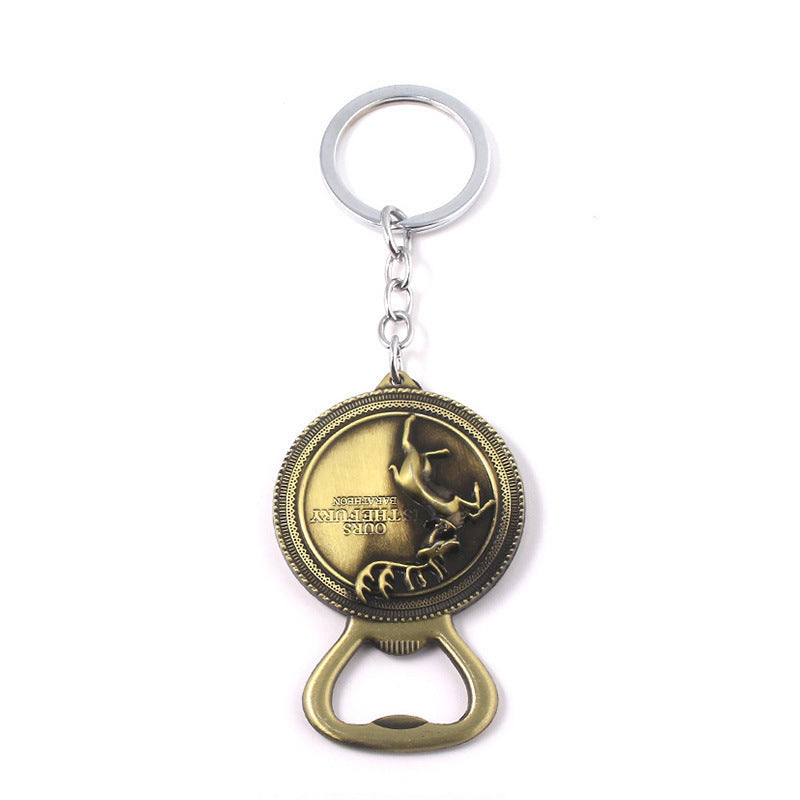 Dragon Wolf Bottle Opener Keychain Pendant