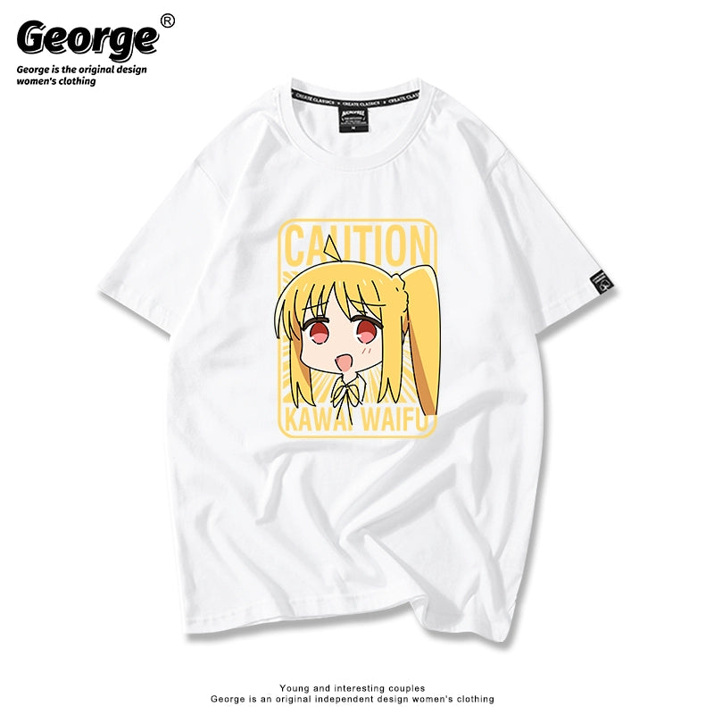 Cute Anime Graphic Short-sleeved T-shirt
