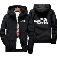 Cool The Darth Face Zip Up Hooded Trench Jacket