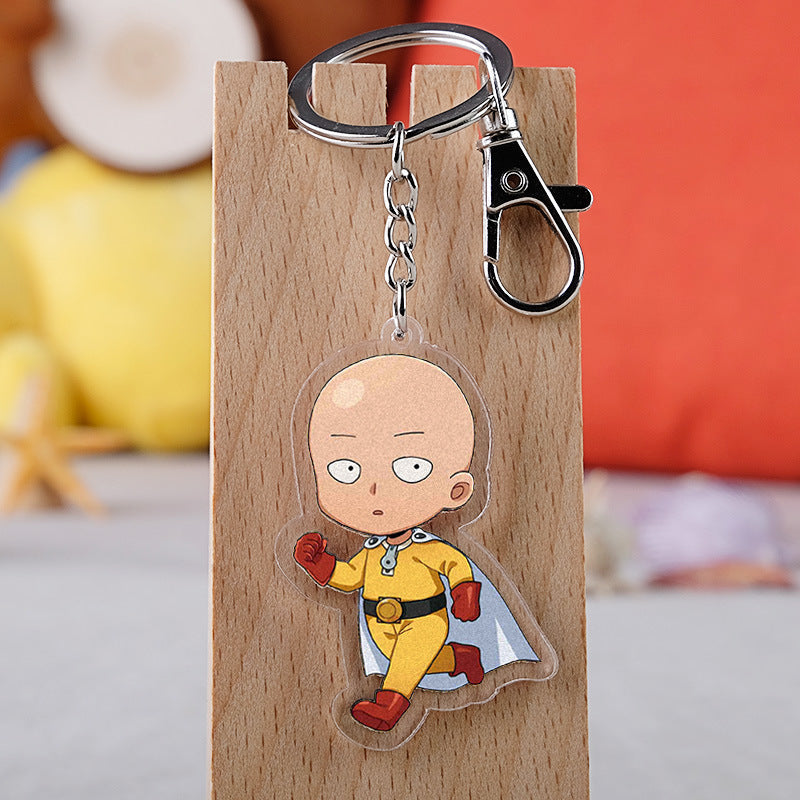 Saitama Anime Transparent Keychain