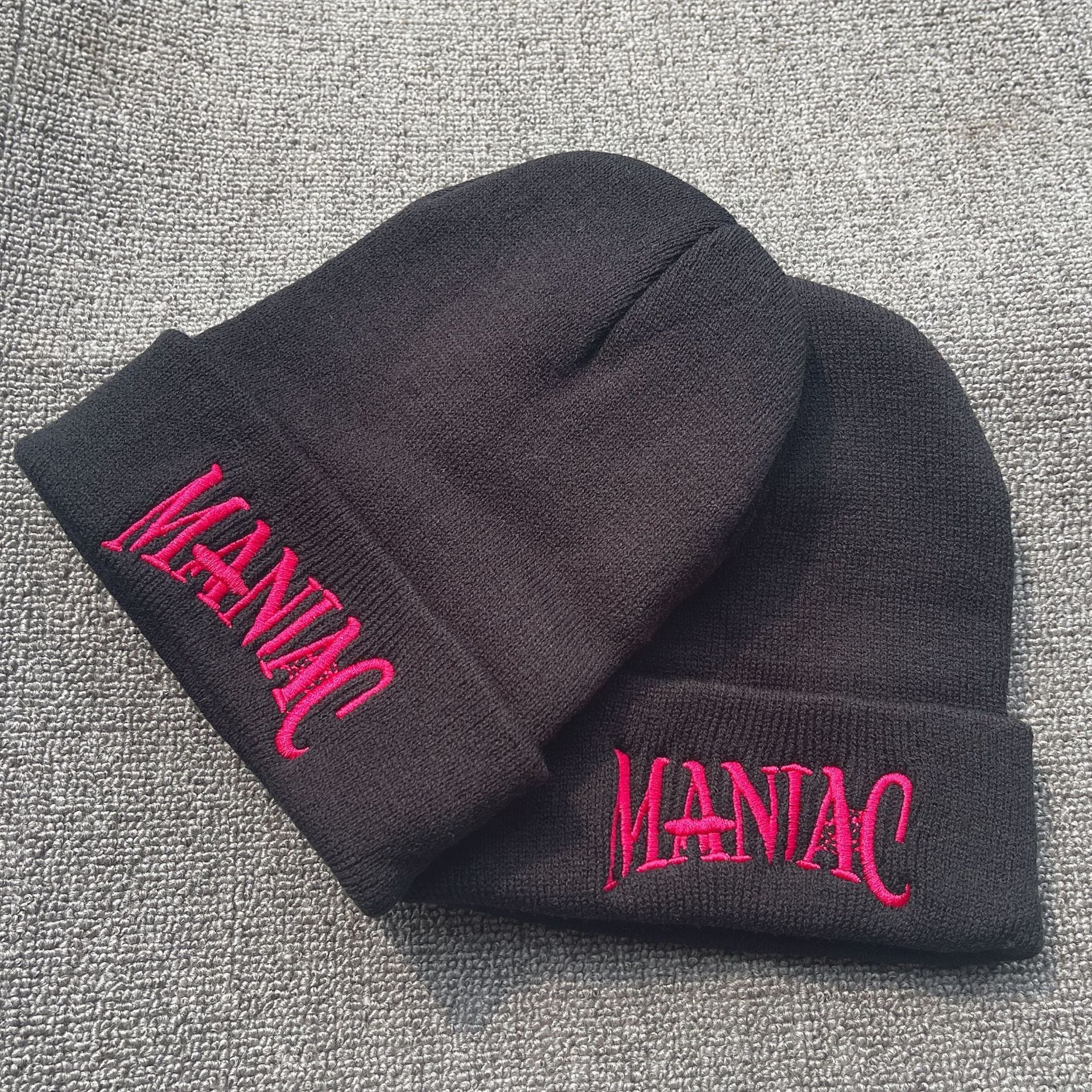 Kpop MANIAC Embroidered Knit Woolen Hat