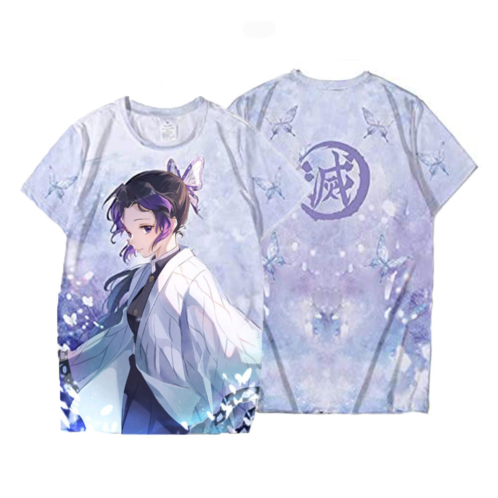 Unisex Anime Shinobu Digital Print Loose T-Shirt