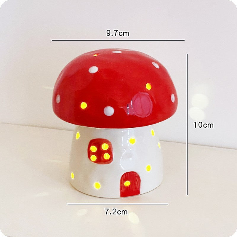 Mini Ceramic Mushroom Night Lamp