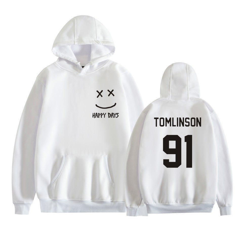 Unisex Louis 91 Letter Printed Casual Hoodie