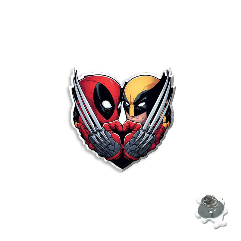 Deadpool and Wolverine Brooch Badge