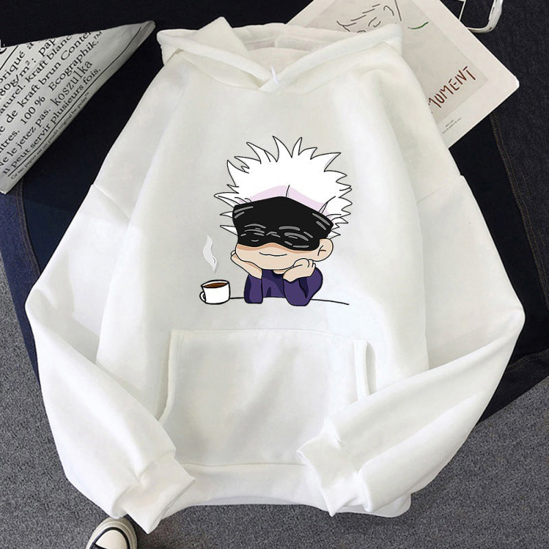 Cute Gojo Anime Printed Unisex Loose Hoodie