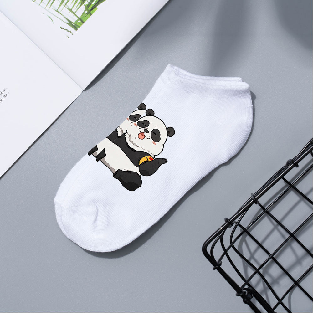 Casual Anime Cotton Breathable Boat Socks