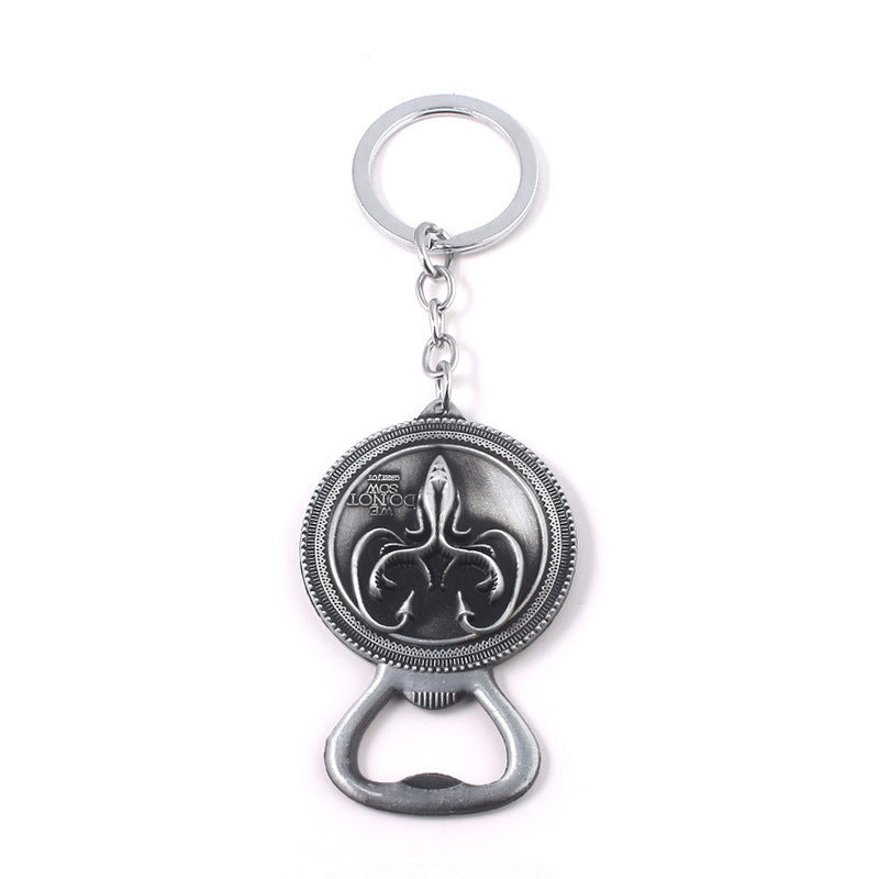 Dragon Wolf Bottle Opener Keychain Pendant