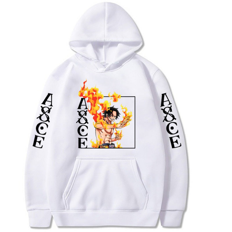 Trendy Unisex Anime Ace Pullover Loose Hoodie