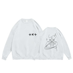 TXT Printed Pullover Crew Neck Sweatshirt