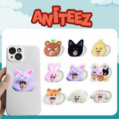 KPOP Cartoon Phone Transparent Retractable Bracket