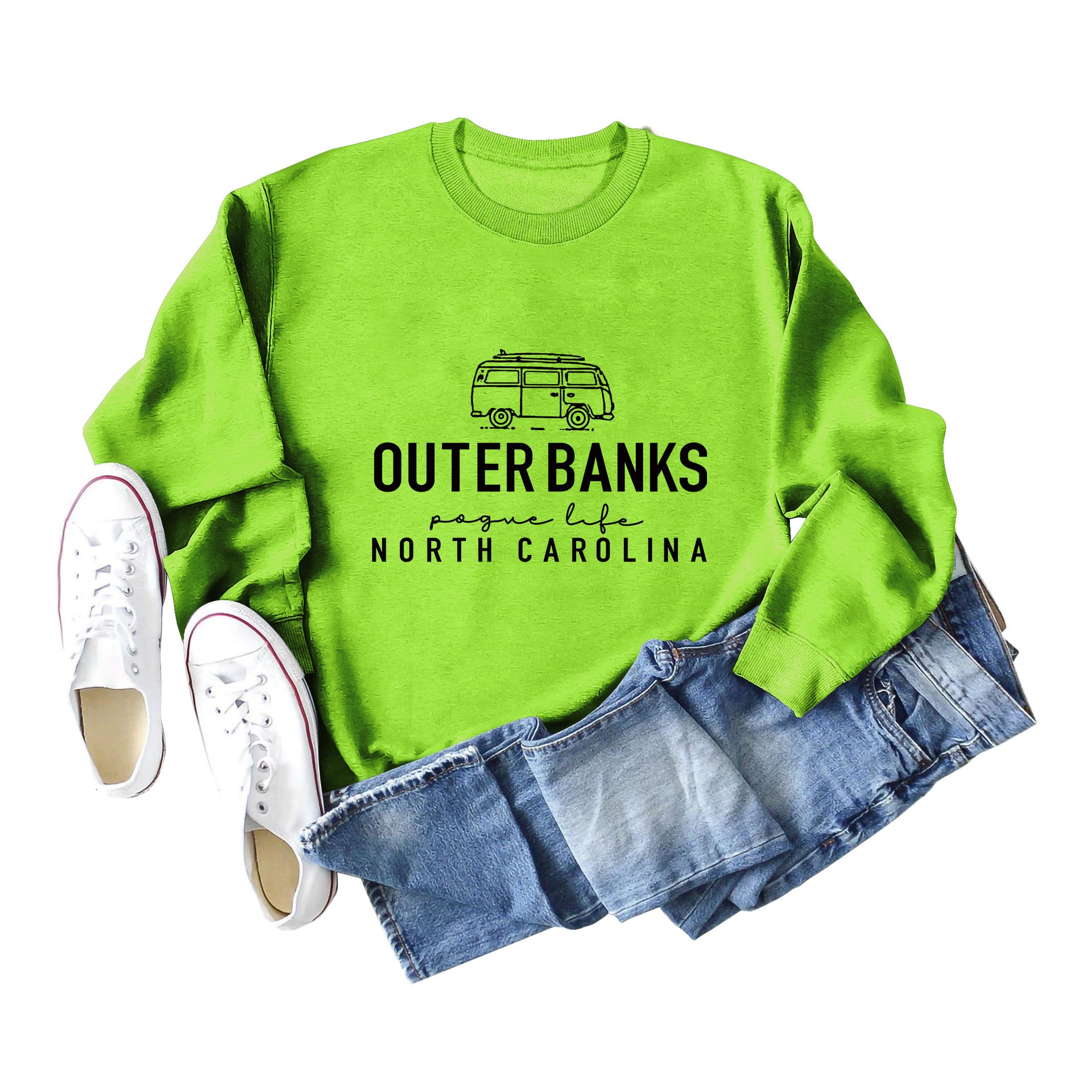 Women's Round Neck Loose Sweatshirt