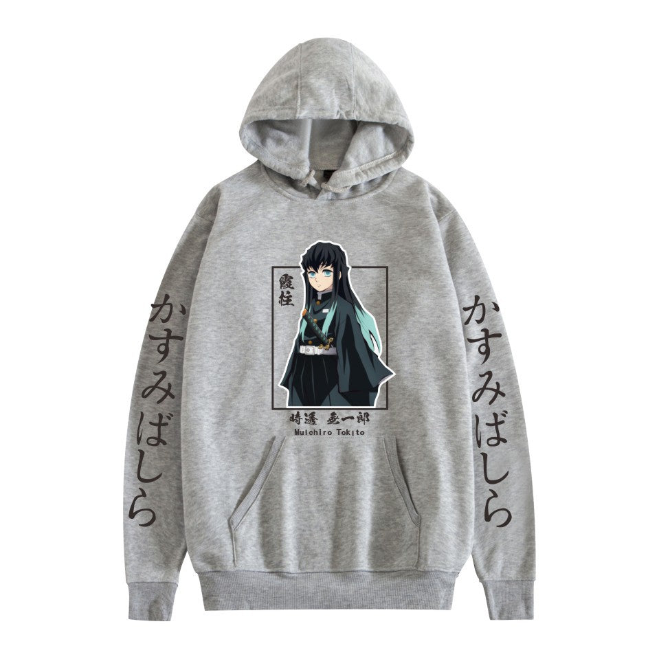 Unisex Anime Print Casual Pullover Hoodie