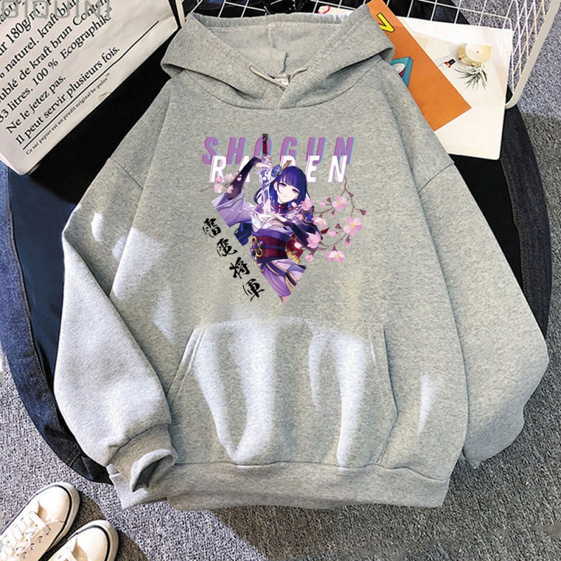 Casual Game Pattern Girls Loose Hoodie