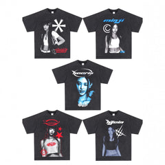 Hyein Haerin Minji Hanni Danielle Printed Short Sleeve T-Shirt