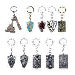 Retro Game Metal Keychain Pendant