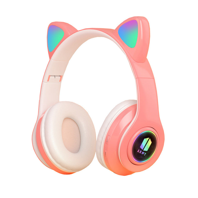 Trendy Kpop Cat Ears Foldable Bluetooth Headset