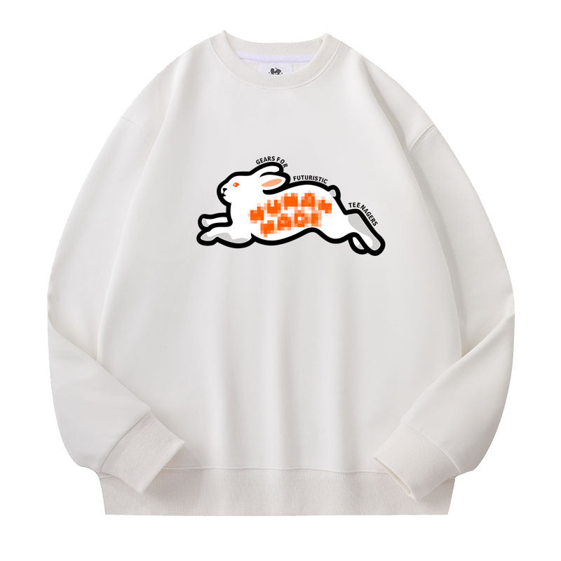 HAERIN MINJI Rabbit Printed Pullover Sweatshirt