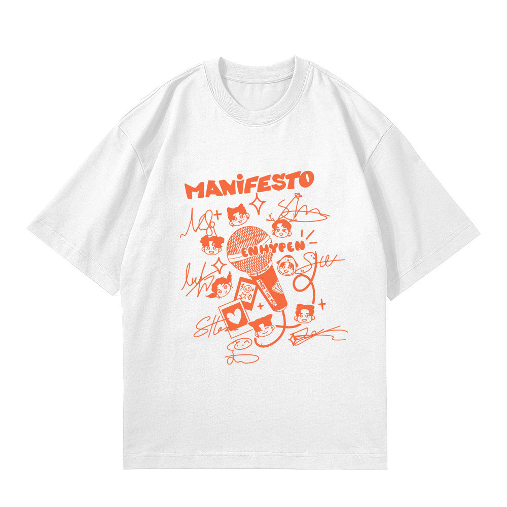 KPOP MANIFESTO Graphic Short-sleeved Shirt
