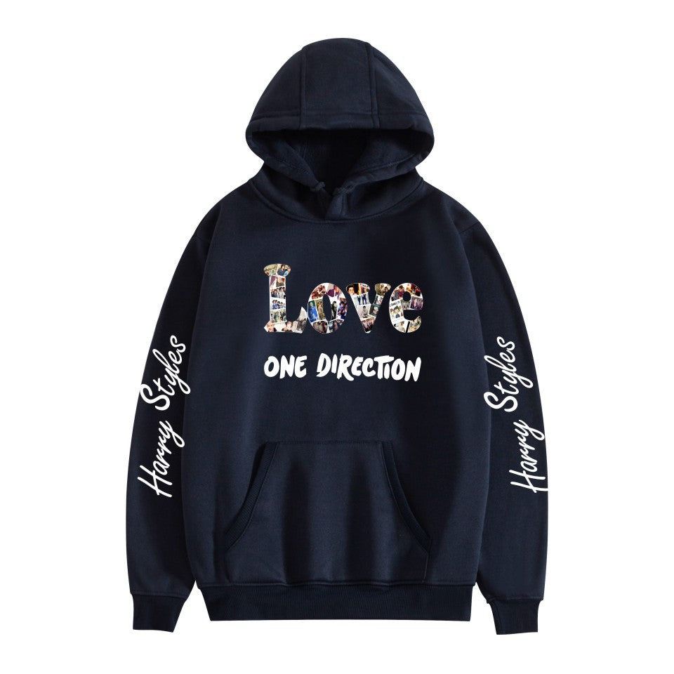 Women's LOVE Harry Print Casual Pullover Hoodie