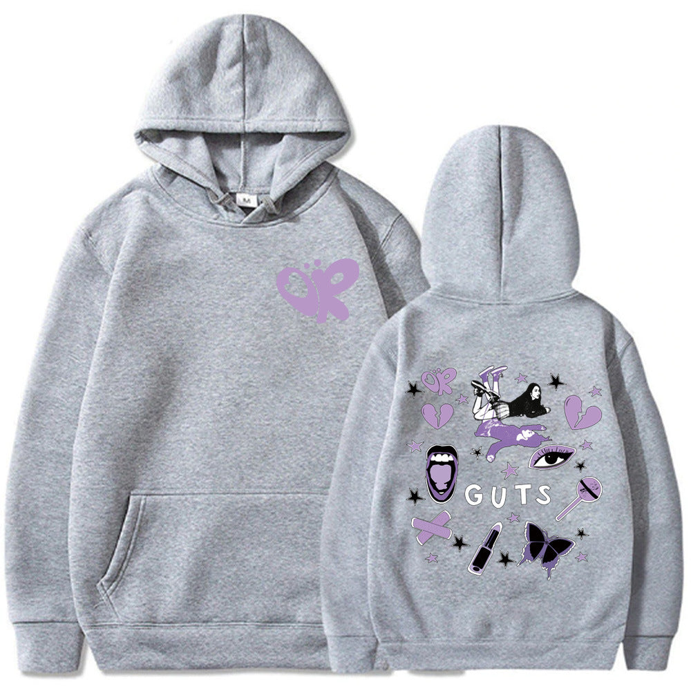 Casual Guts Olivia Printed Loose Hoodie