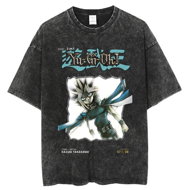 Retro JOJO Anime Washed Short Sleeve T-Shirt