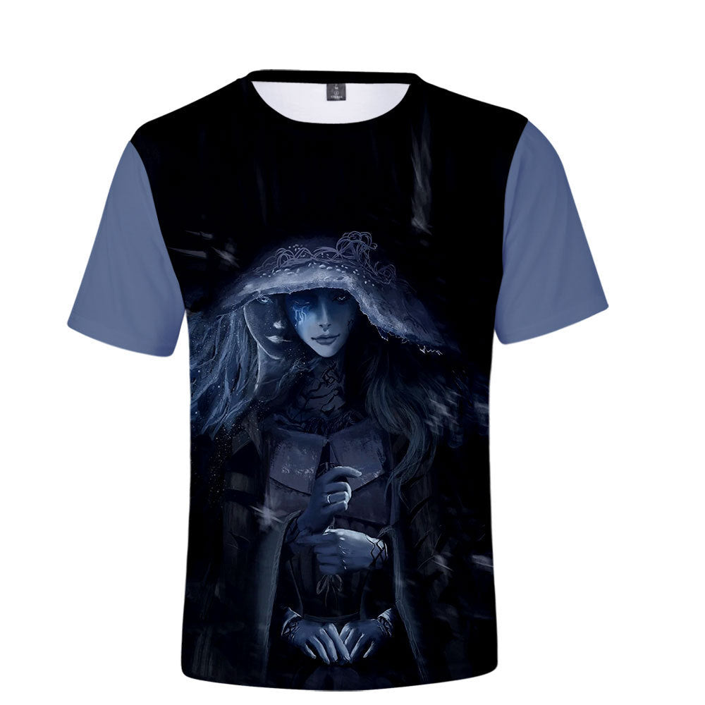 Casual Game Print Short-sleeved Loose T-shirt