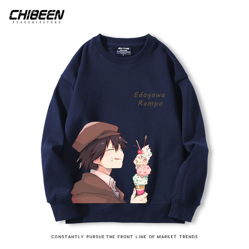 Unisex Anime Round Neck Cotton Sweatshirt