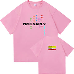 Unisex Kpop Gnarly Letter Printed T-Shirt