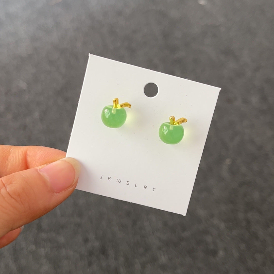 Cherry Apple Stud Earrings