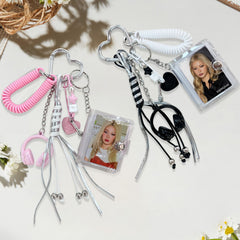 LARA SOPHIA MEGAN MANON Mini Photo Album Pendant Keyring