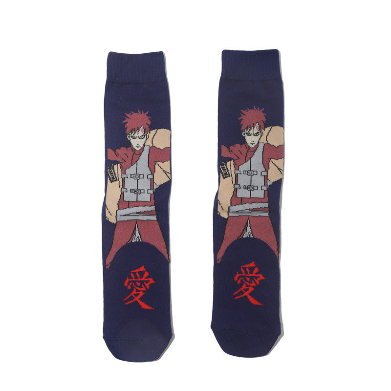 Trendy Men's Anime Cotton Socks